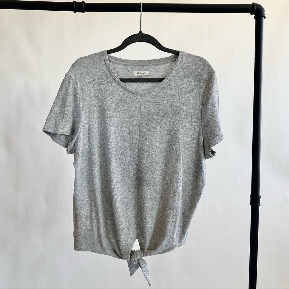 Madewell Tie-Front Short Sleeve Top